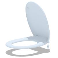 Сиденье для унитаза  белое АНИ ПЛАСТ WS0210 мет. креп. (Комфорт,Бриз,Ардо,Дора, ЦОП с выс. бачком)