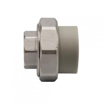 Муфта комб. разъемная, вн 32х3/4'' EVER® plast  СЕРЫЙ (Россия)