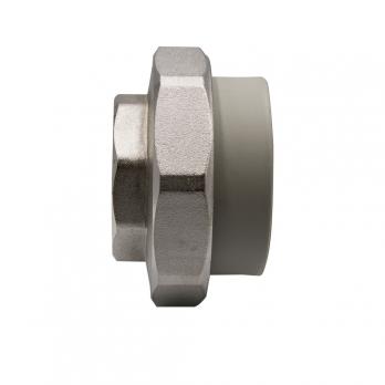 Муфта комб. разъемная, вн 63х2'' EVER® plast  СЕРЫЙ (Россия)