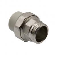 Муфта комб. разъемная, нар 20х3/4'' EVER® plast  СЕРЫЙ (Россия)