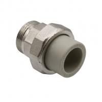 Муфта комб. разъемная, нар 20х3/4'' EVER® plast  СЕРЫЙ (Россия)