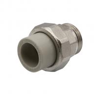 Муфта комб. разъемная, нар 20х3/4'' EVER® plast  СЕРЫЙ (Россия)