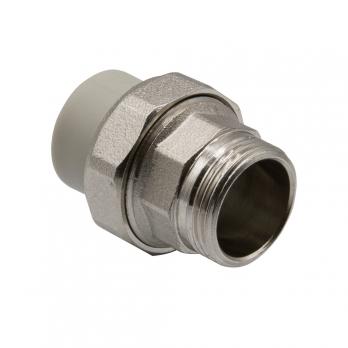 Муфта комб. разъемная, нар 20х3/4'' EVER® plast  СЕРЫЙ (Россия)