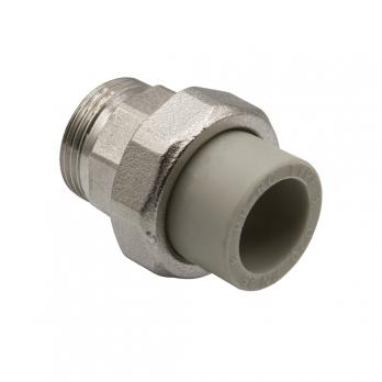 Муфта комб. разъемная, нар 20х3/4'' EVER® plast  СЕРЫЙ (Россия)