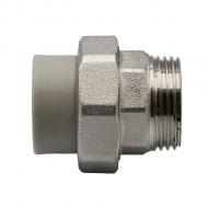 Муфта комб. разъемная, нар 25х1'' EVER® plast   СЕРЫЙ (Россия)