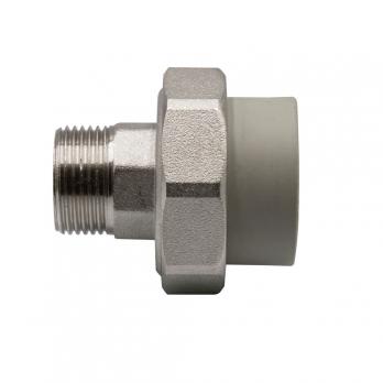 Муфта комб. разъемная, нар 32х3/4'' EVER® plast  СЕРЫЙ (Россия)