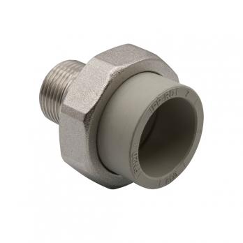 Муфта комб. разъемная, нар 32х3/4'' EVER® plast  СЕРЫЙ (Россия)