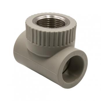 Тройник комб. вн 25х3/4''х25 EVER® plast  СЕРЫЙ (Россия)