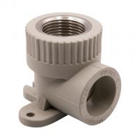 Уголок комб. вн 25х3/4'' с креплением EVER® plast   СЕРЫЙ (Россия)