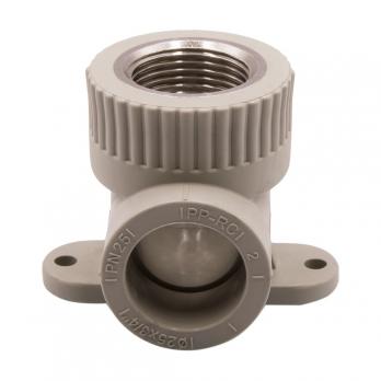 Уголок комб. вн 25х3/4'' с креплением EVER® plast   СЕРЫЙ (Россия)