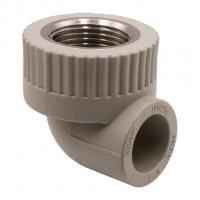 Уголок комб. вн 20х3/4'' EVER® plast  СЕРЫЙ (Россия)