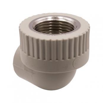 Уголок комб. вн 20х3/4'' EVER® plast  СЕРЫЙ (Россия)