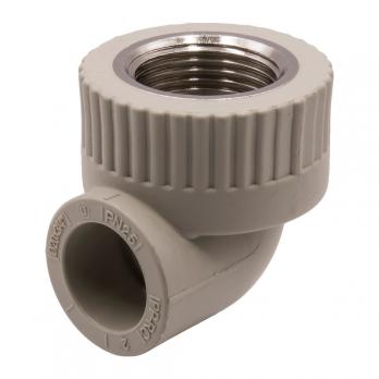 Уголок комб. вн 20х3/4'' EVER® plast  СЕРЫЙ (Россия)