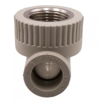 Уголок комб. вн 20х3/4'' EVER® plast  СЕРЫЙ (Россия)