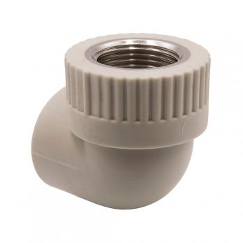 Уголок комб. вн 25х3/4'' EVER® plast  СЕРЫЙ (Россия)