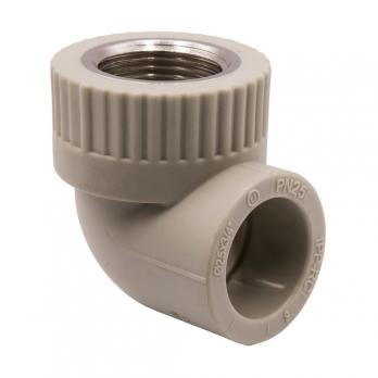 Уголок комб. вн 25х3/4'' EVER® plast  СЕРЫЙ (Россия)