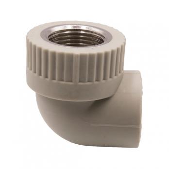 Уголок комб. вн 25х3/4'' EVER® plast  СЕРЫЙ (Россия)