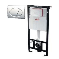 Комплект системы инсталляции Alcadrain для под. унитазаA101/1120с кн. M71(кн. хром-глянец)