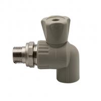 Кран американка шар 20-1/2'' угловой EVER® plast СЕРЫЙ (Россия)