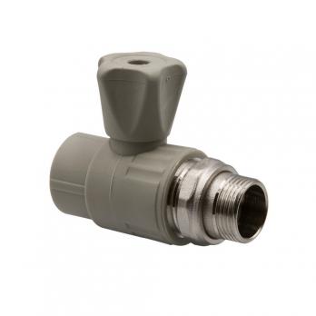 Кран американка шар 25-3/4'' прямой EVER® plast  СЕРЫЙ (Россия)