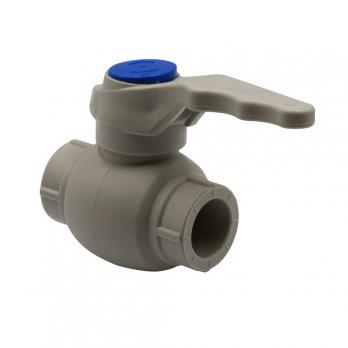 Кран шар 20 ручка PP-R EVER® plast  СЕРЫЙ (Россия)