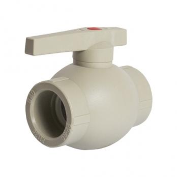 Кран шар 40 ручка PP-R EVER® plast   СЕРЫЙ (Россия)