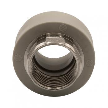 Муфта комб. вн 32х1'' под ключ EVER® plast   СЕРЫЙ (Россия)