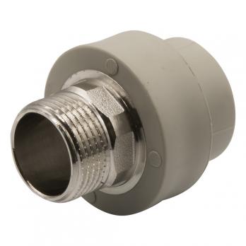 Муфта комб. нар 32х1'' под ключ EVER® plast  СЕРЫЙ (Россия)