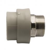 Муфта комб. нар 40х1 1/4'' под ключ EVER® plast  СЕРЫЙ (Россия)