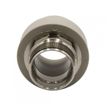 Муфта комб. нар 40х1 1/4'' под ключ EVER® plast  СЕРЫЙ (Россия)