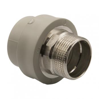 Муфта комб. нар 40х1 1/4'' под ключ EVER® plast  СЕРЫЙ (Россия)