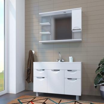 Зеркальный шкаф "ЭТЬЕН-100" правый с подсветкой (ПВХ)