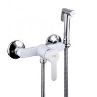 Смеситель с гигиенической лейкой 35k F2041-8 FRAP (белый/хром, латунь)