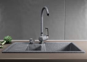 Дозатор для жидкого моющего средства ML-D01 темно-серый (309) объем 330 мл