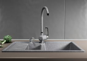 Дозатор для жидкого моющего средства ML-D02 графит (342) объем 330 мл