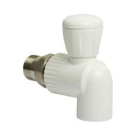 Кран американка шар 25-3/4'' угловой EVER® plast БЕЛЫЙ (Россия)