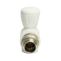 Кран американка шар 25-3/4'' угловой EVER® plast БЕЛЫЙ (Россия)