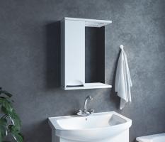 Зеркальный шкаф "ЭТЬЕН-50" левый с подсветкой (ПВХ)