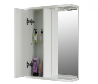 Зеркальный шкаф "ЭТЬЕН-50" левый с подсветкой (ПВХ)