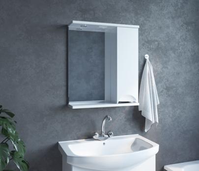 Зеркальный шкаф "ЭТЬЕН-60" правый с подсветкой  (ПВХ)