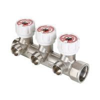 Коллектор 3/4''x1/2'' с регулировочными вентилями для подачи водоснабжения VALTEC  (3 вых)