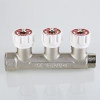 Коллектор 3/4''x1/2'' с регулировочными вентилями для подачи водоснабжения VALTEC  (3 вых)