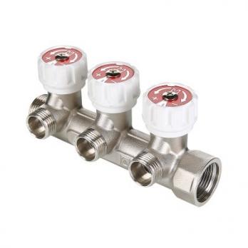 Коллектор 3/4''x1/2'' с регулировочными вентилями для подачи водоснабжения VALTEC  (3 вых)