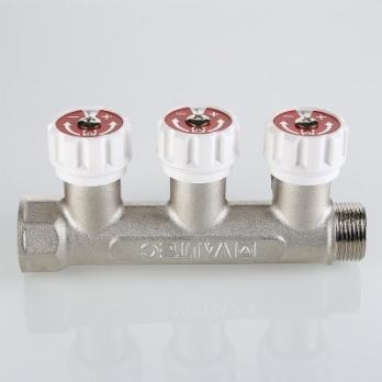 Коллектор 3/4''x1/2'' с регулировочными вентилями для подачи водоснабжения VALTEC  (3 вых)