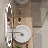 Зеркало MIXLINE "Перла-2" D770 сенсорный выключатель, светодиодная подсветка + подогрев