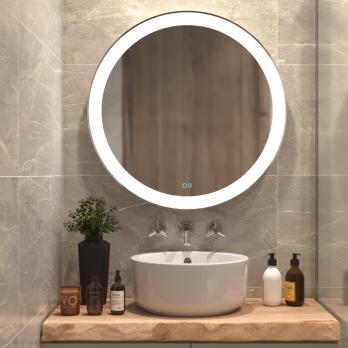 Зеркало MIXLINE "Перла-2" D770 сенсорный выключатель, светодиодная подсветка + подогрев