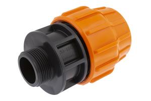 Муфта перех ПЭ с нар резьбой 51х1 1/4'' для дренажного шланга ''На Берлин'' ДЖИЛЕКС