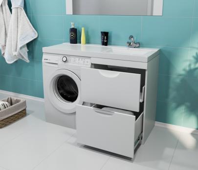 Тумба д/ванной "Атлантик-56"под рак.над ст.маш.БИЛЛ-120(MIXLINE)унив.(ПВХ)