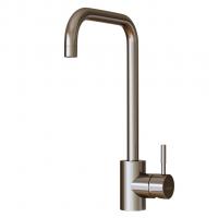 Смеситель для кухни 35k MIXLINE MLSS-0301 трубчатый излив, п/гайку САТИН