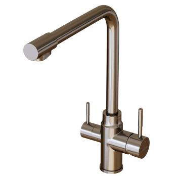 Смеситель для кухни 35k MIXLINE MLSS-0320/MLSS-3220 подкл.к фильтру, п/гайку САТИН